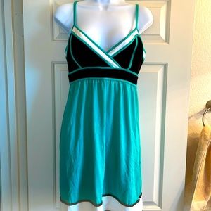 INC M adjustable strap tank dress with padded bra cups.
